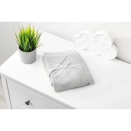 Manta Con Capucha Gris 90X85