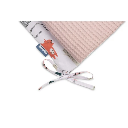 Waffle Fox Pink Cot Cover
