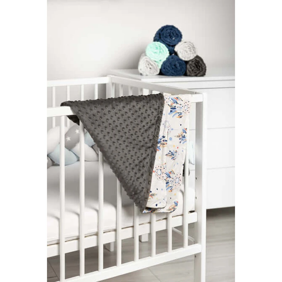 Minky-Decke Graphit