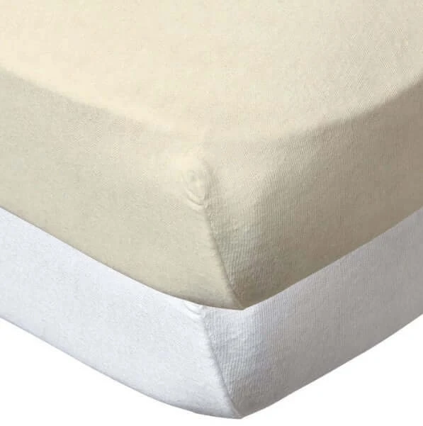 Set van 2 Lakens 60X120 cm Wit + Beige Babycalin
