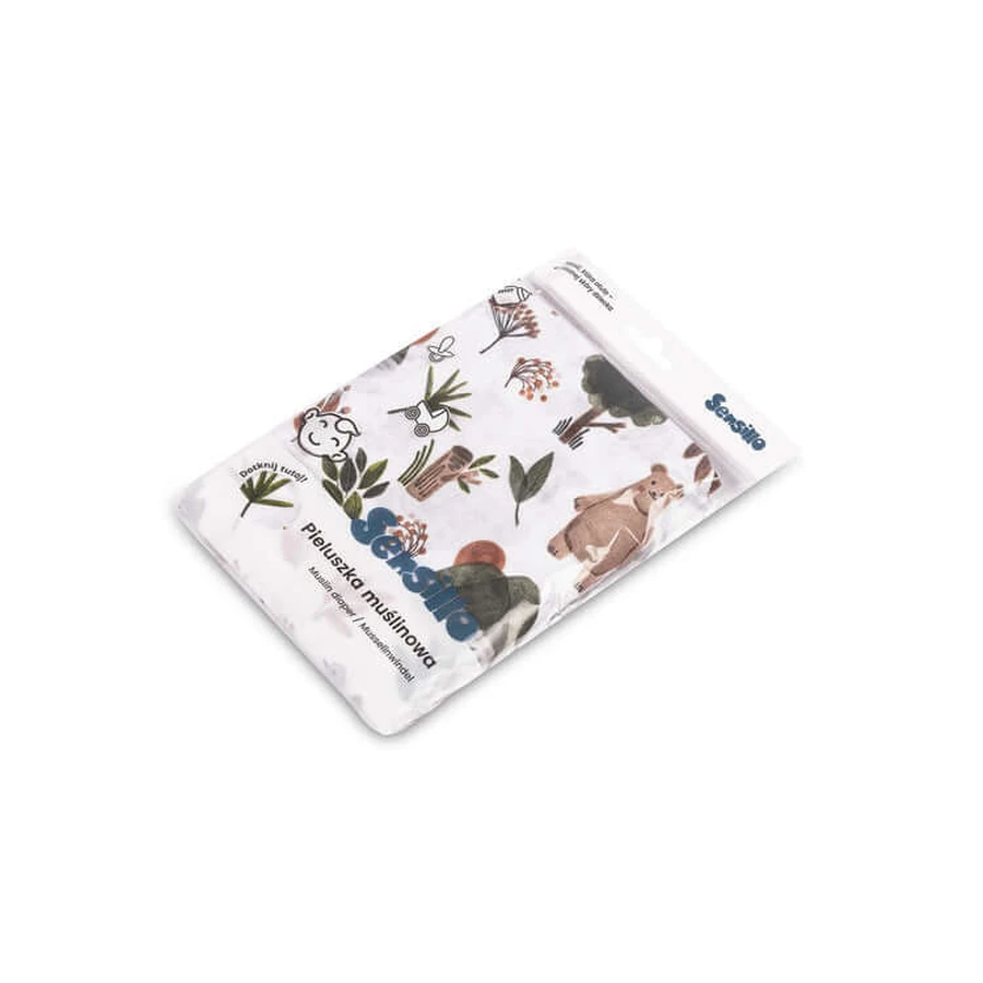 Muślinowy otulacz Forest Animals 120X120 Eg-0155 Sensillo: ceny i cechy