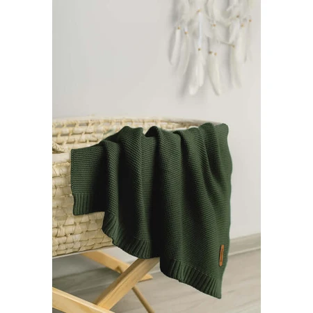 Bamboe en katoenen deken groen 100X80