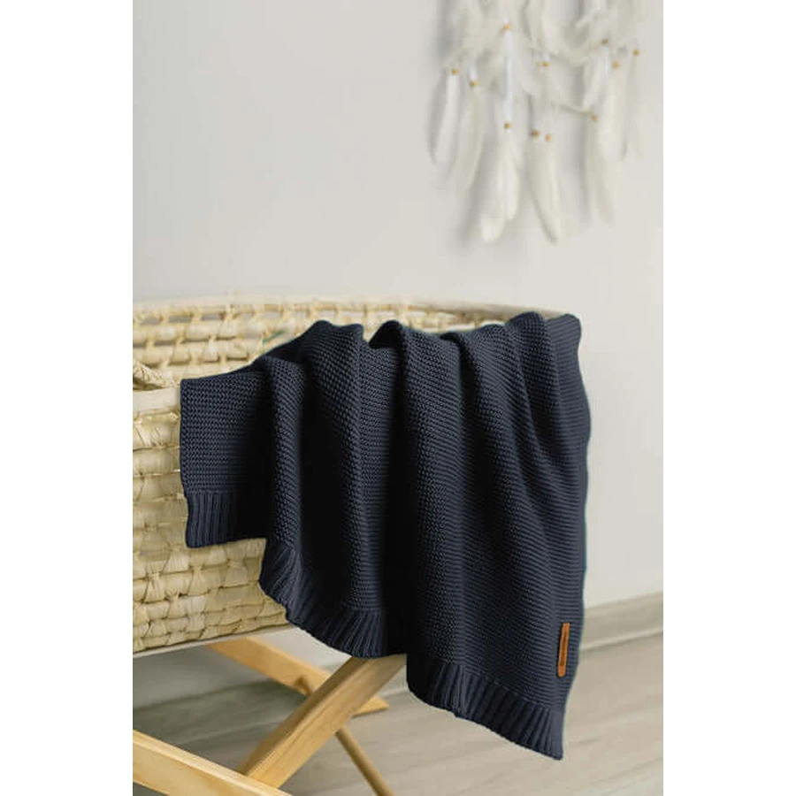 Bambus und Baumwolle Decke Meer Blau 100X80