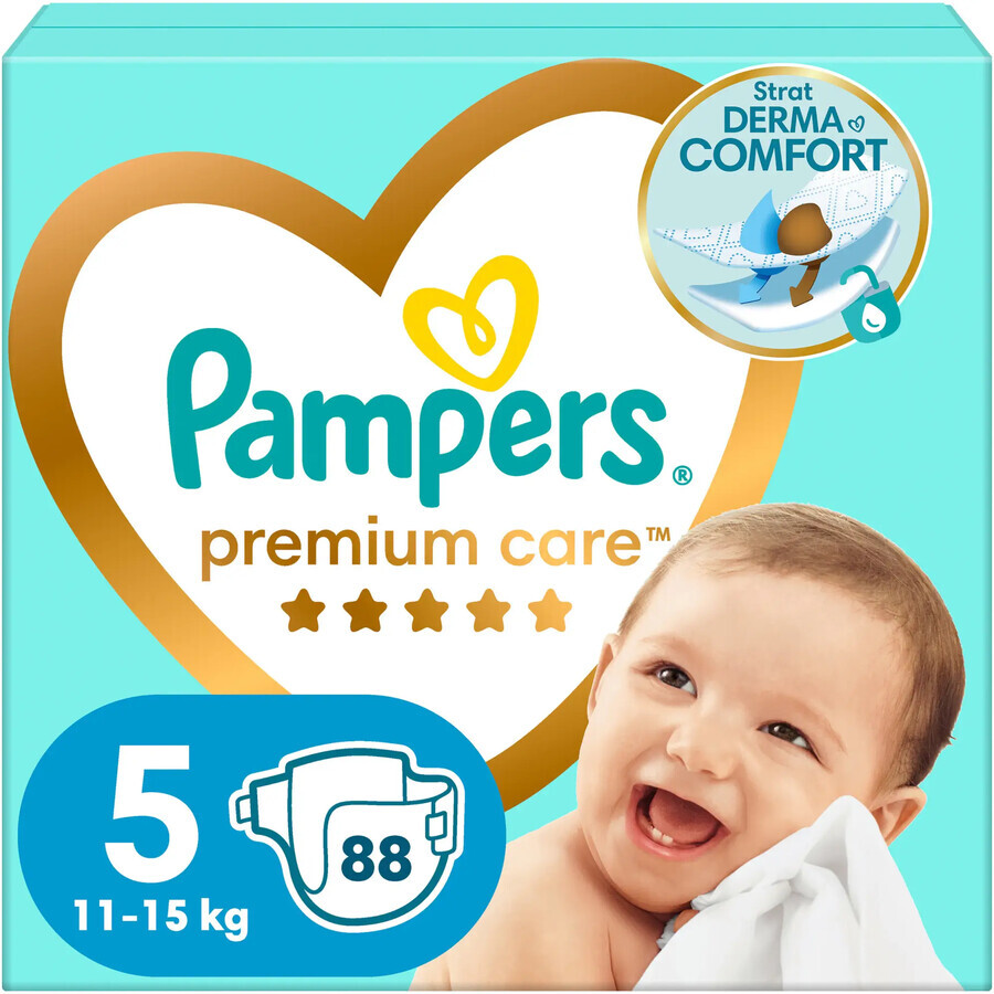 Pannolini Premium Care n. 5, 11-16 Kg, 88 pezzi, Pampers