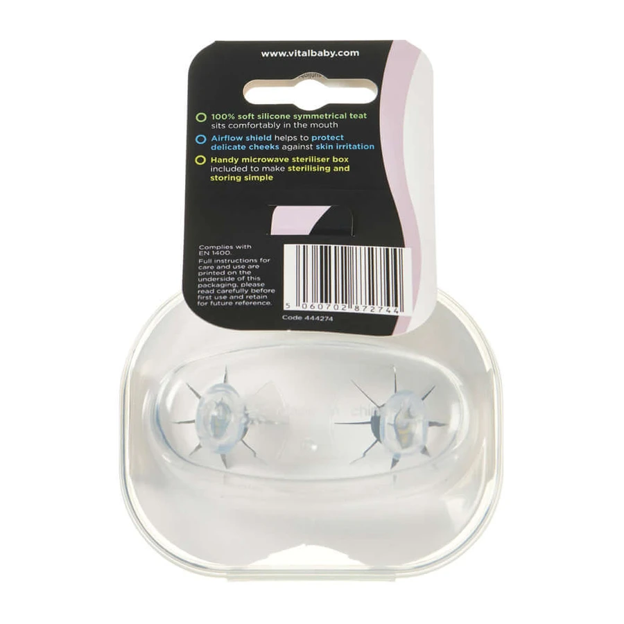 Soothing Soothers With Airflow 0-6 Months Vital Baby
