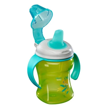Easy sipping cup with removable handles 260 ml. Green Vital Baby