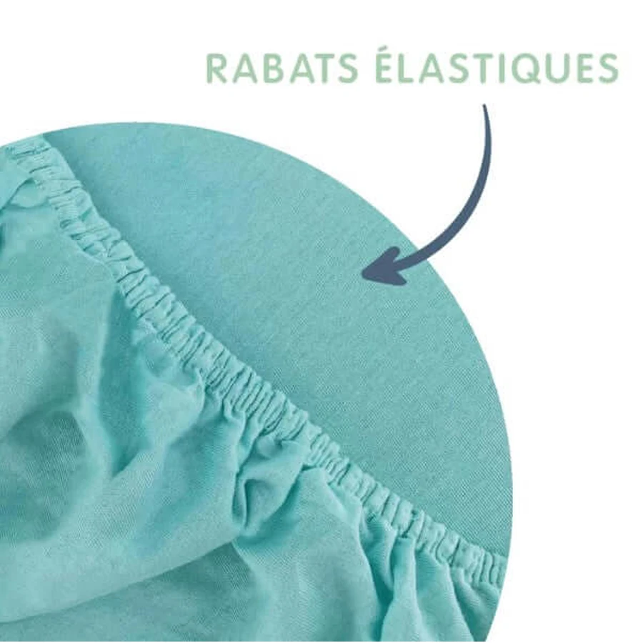 Lot de 2 draps 60X120 Sm - Tropical-White Babycalin