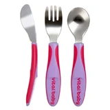 Kids Metal Utensils 12M+ Purple Vital Baby