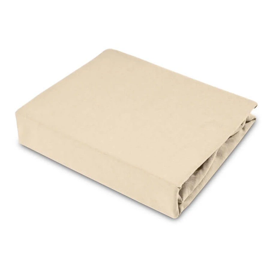 Baumwolle Blatt mit Radiergummi Jersey Cappuccino 60X120 Sensillo