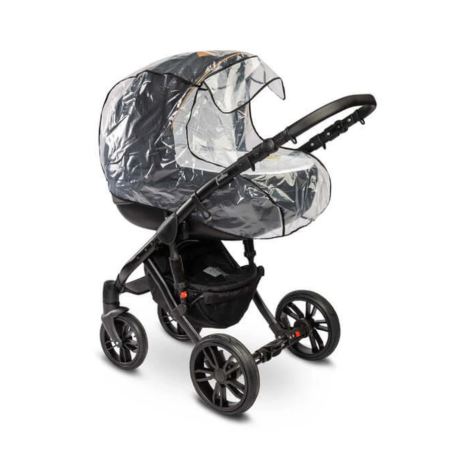 Regenhoes voor newborn mandje met venster Caretero