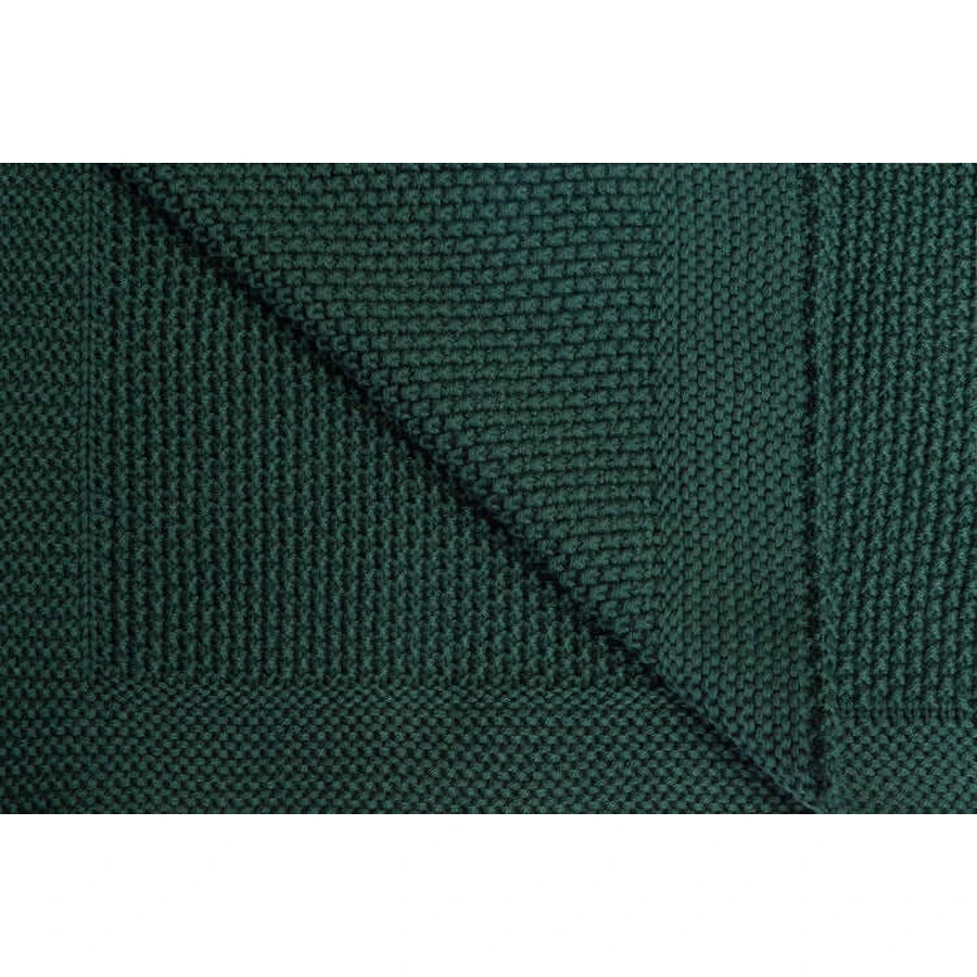 Coperta 100% cotone verde scuro 100X80