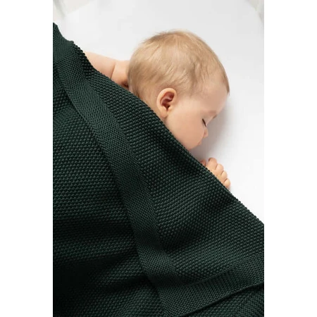 Coperta 100% cotone verde scuro 100X80