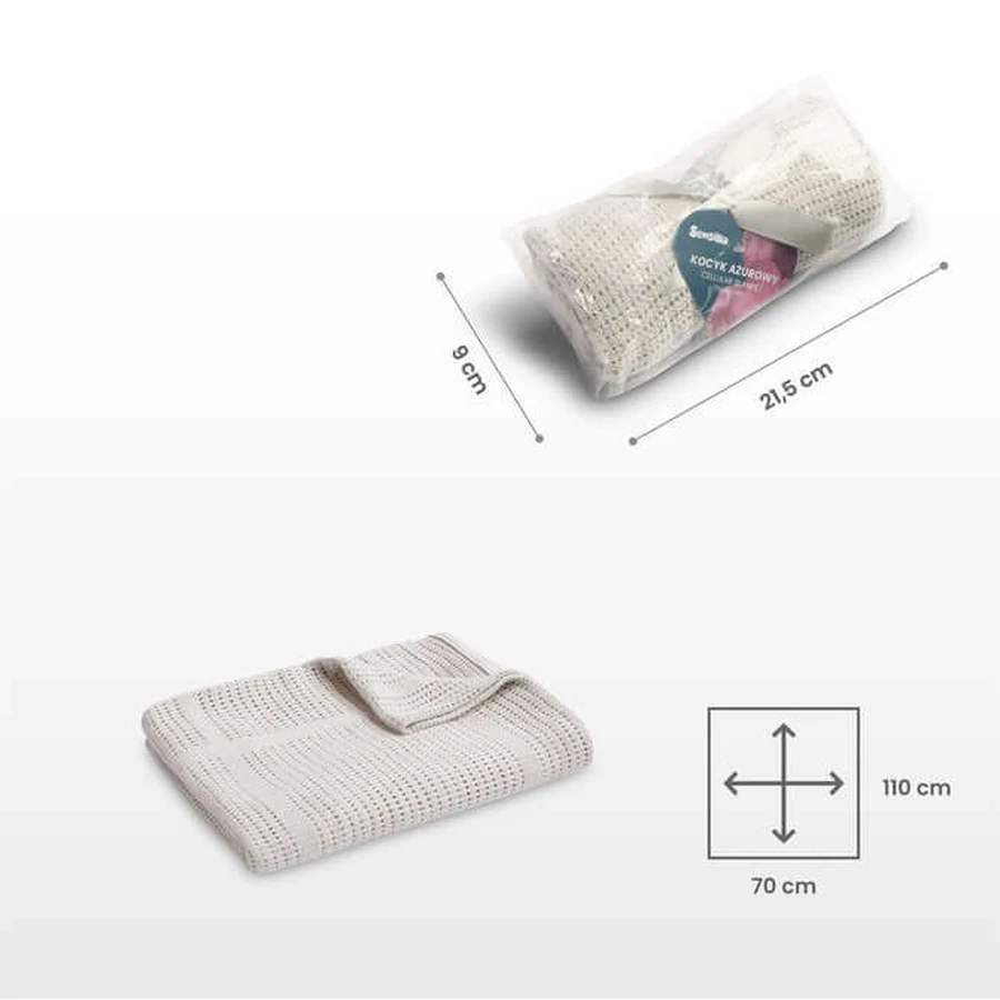 Blanket 100% Cotton Moli Beige Sensillo