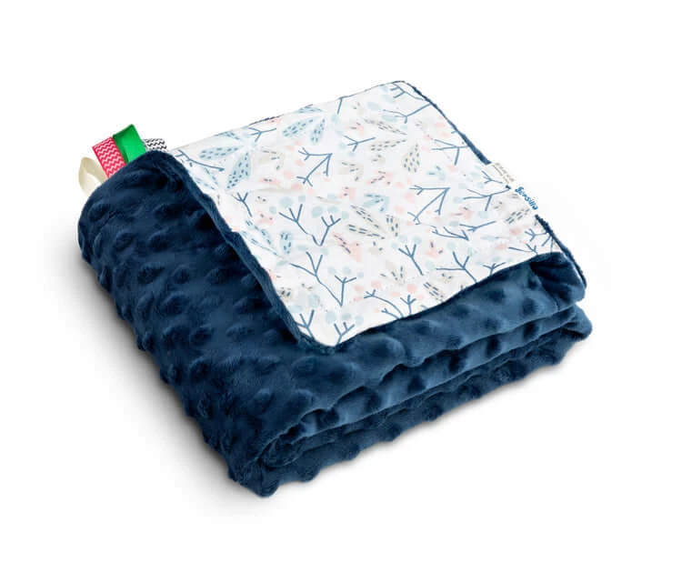 Deken- marineblauw viburnum 100X80