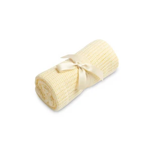 Decke 100% Baumwolle Moli Elfenbein Sensillo