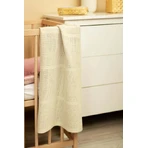 Decke 100% Baumwolle Moli Elfenbein Sensillo