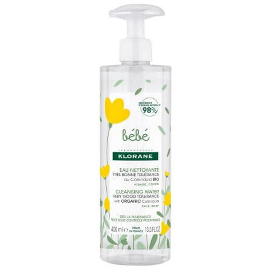 Reinigungswasser mit Ringelblume, 400 ml, Klorane Bebe