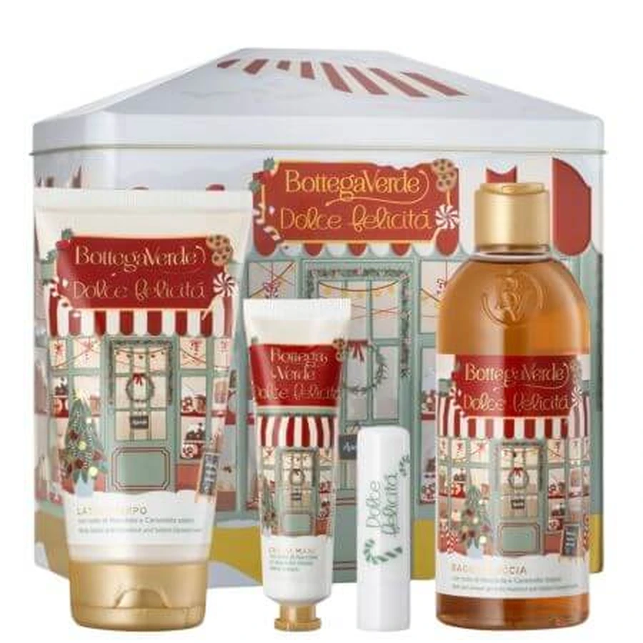 Set Douchegel 250 ml + Body Lotion 150 ml + Handcrème 30 ml + Hydraterende Lippenbalsem 4 ml Dolce Felicità, Bottega Verde