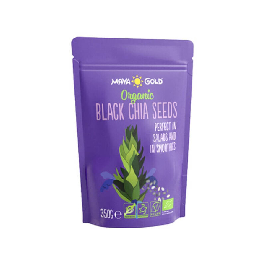 Organic Black Chia Seeds, 350G, Maya Gold