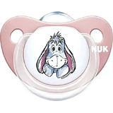 Nuk Trendline Silicone orthodontische fopspeen met Garry zakje - Roze voor 0-6 maanden