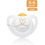 Nuk Star Orthodontic Rubber Hearts Bra - White for 0-6 months