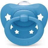 Nuk Signature Silicone orthodontische fopspeen met sterzakje - Blauw voor 18-36 maanden