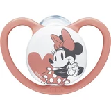 Nuk Space Mickey & Minnie Silicone orthodontische fopspeen met Minnie-zakje - Roze voor 18-36 maanden