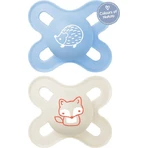 Mam Silicone orthodontic pacifiers Hed hedgehog - Fox - Blue-Beech for 0-2 months 2pcs