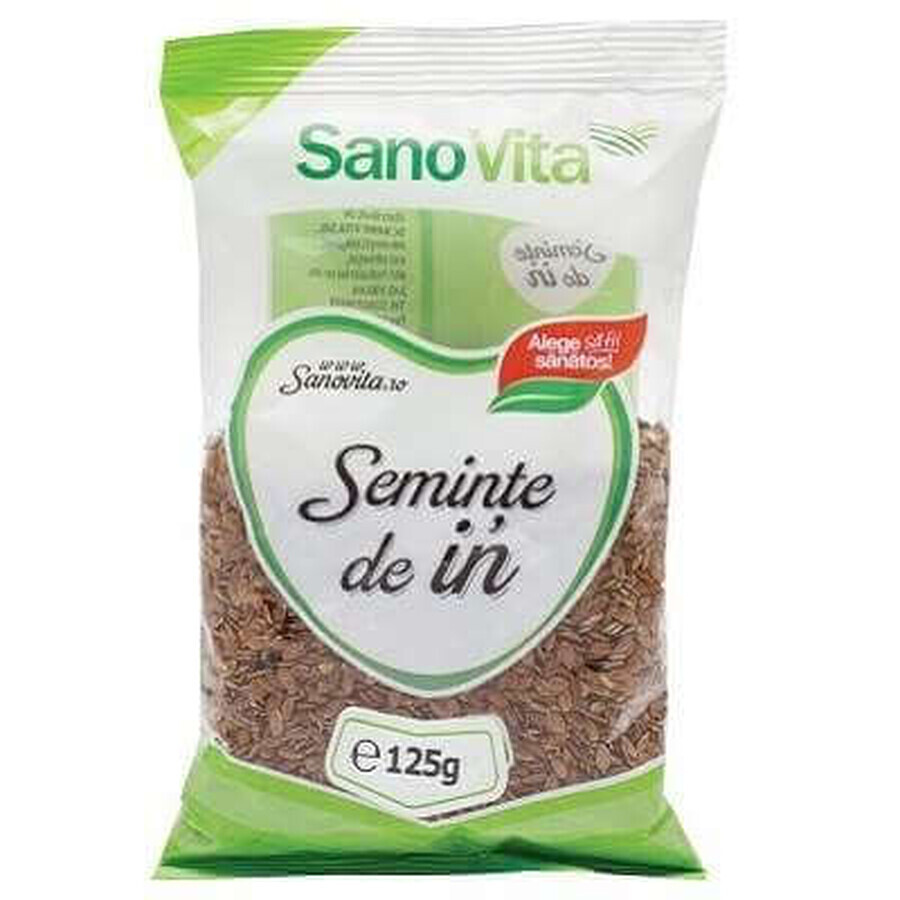 Seminte de in, 125g, Sanovita