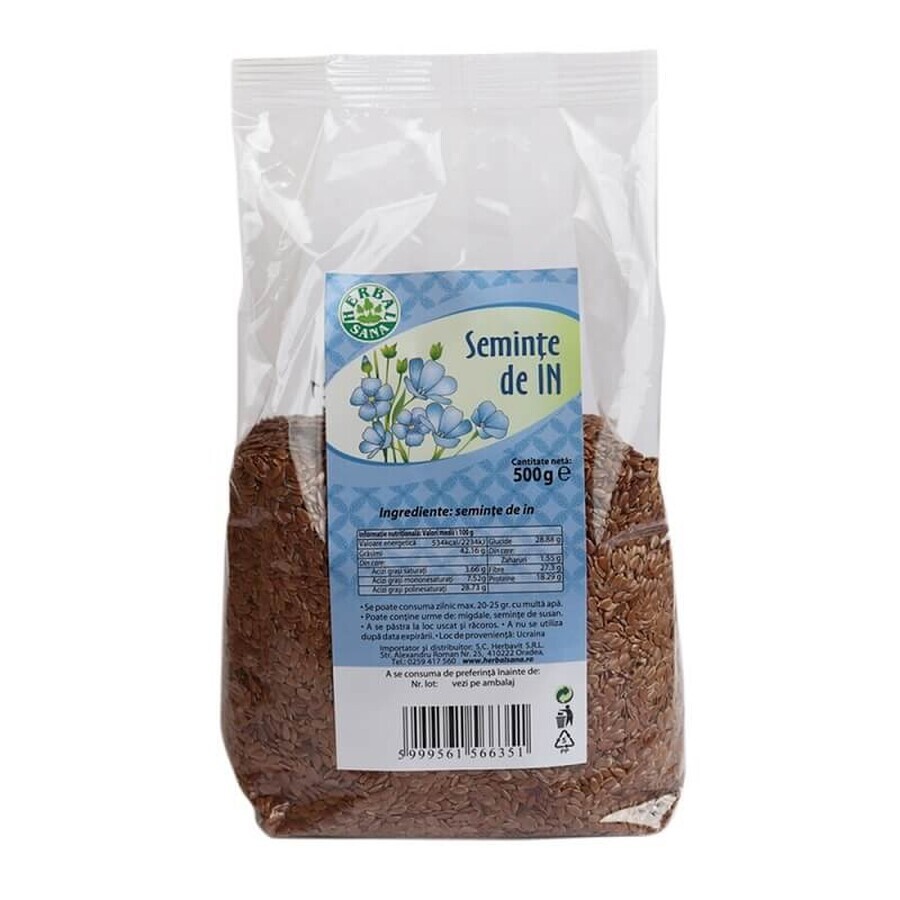 Lijnzaad, 500 gr, Herbal Sana