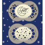 Mam Silicone Orthodontische Fopspeen Moon-Stars - Beige-Grijs voor 16+ maanden 2st