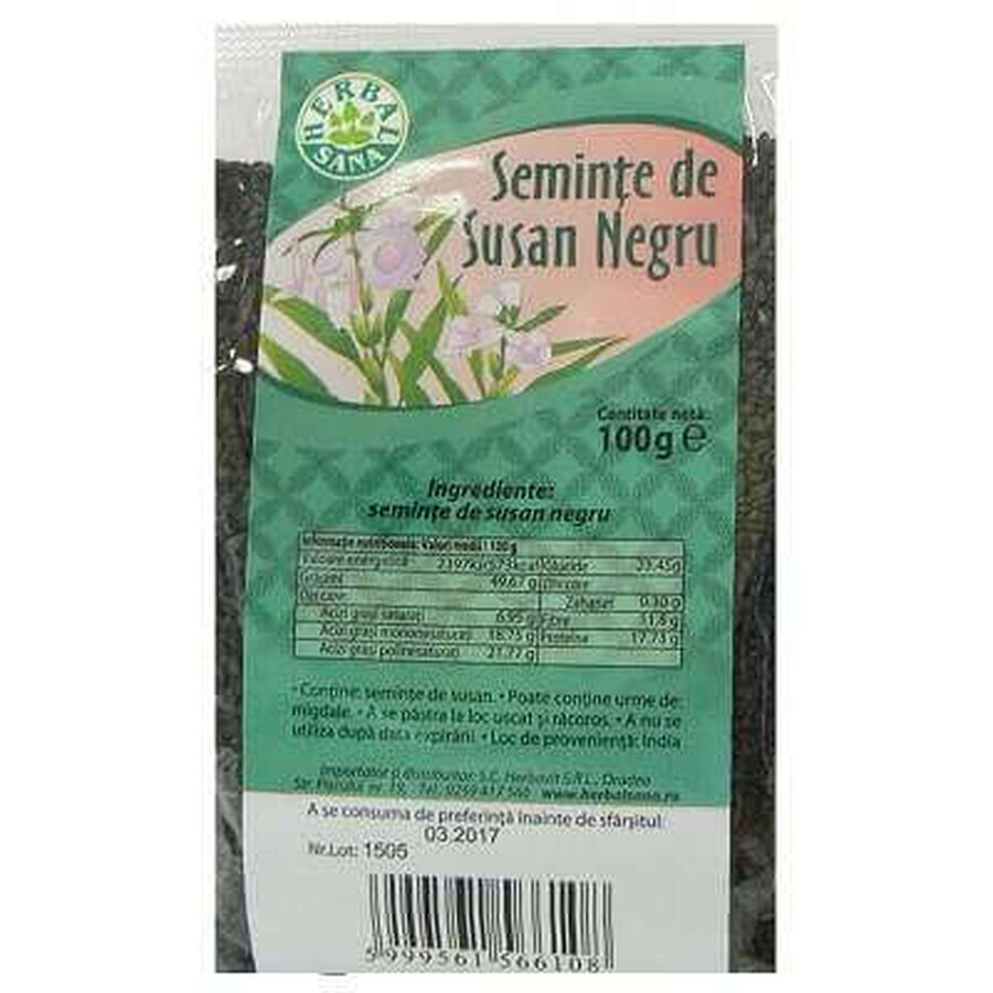 Zwarte sesamzaadjes, 300 g, Herbal Sana