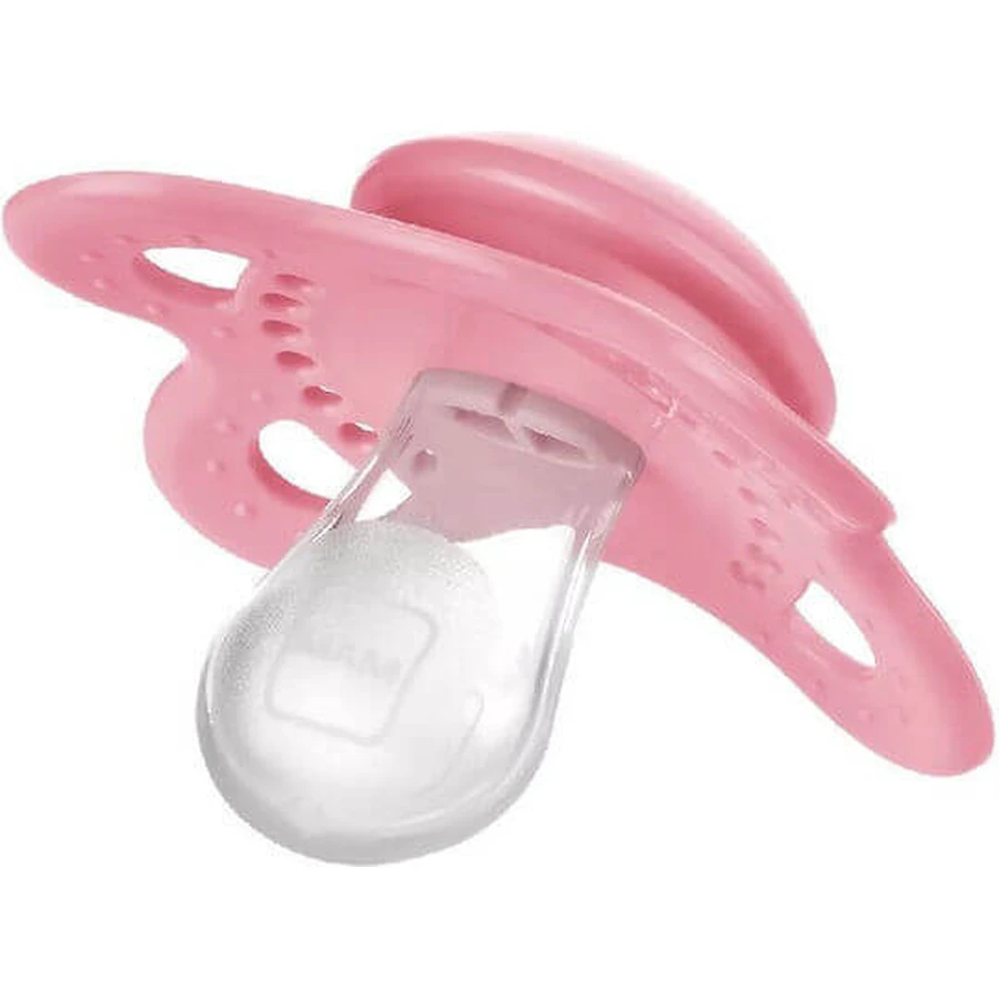 Ciucci ortodontici in silicone Mam Original Mummy Loves Mummy - Rosa/Faggio per 2-6 mesi 2 pz.