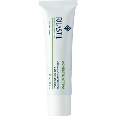 Rilastil Acnestil Attiva Cremă de Față 24h Împotriva Imperfecțiunilor și Acneei cu Acid Hialuronic și Peptide 40ml