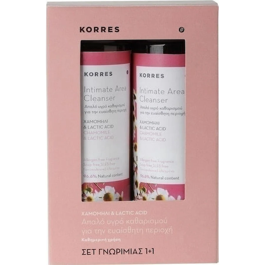 Korres Camomilla e Acido Lattico Detergente Intimo Liquido 500ml 2 pezzi