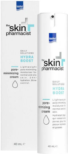 InterMed Huidapotheker Hydra Boost Hydraterende Gezichtscrème 24u met Aloë Vera 40ml voor het minimaliseren van poriën