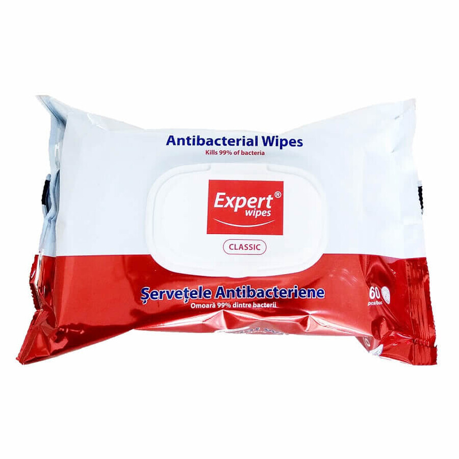 Classic Antibacterial Wet Wipes, 60 pieces, Expert Wipes