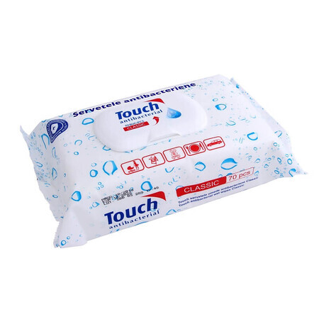 Classic antibacterial wet wipes, 70 pieces, Touch