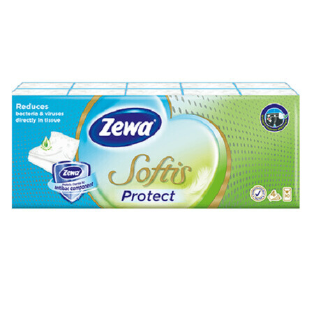 Antibacteriële droge servetten, 4 lagen, 10 stuks, Zewa