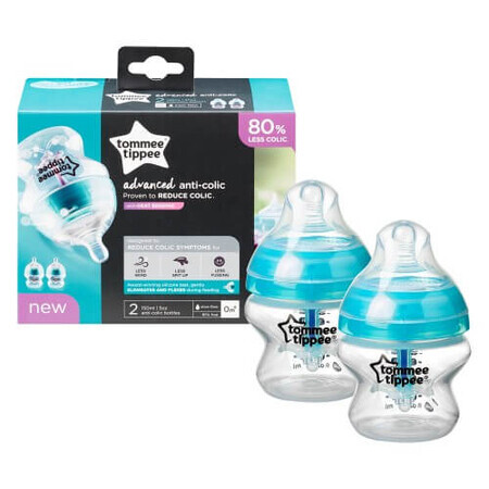 Set di 2 bottiglie Close to Nature, +0 mesi, 150 ml, Tommee Tippee