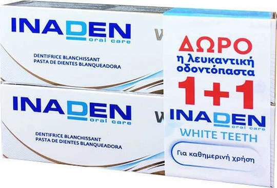 Inaden White Tanden Bleken en Plaque Whitening Tandpasta 2x75ml