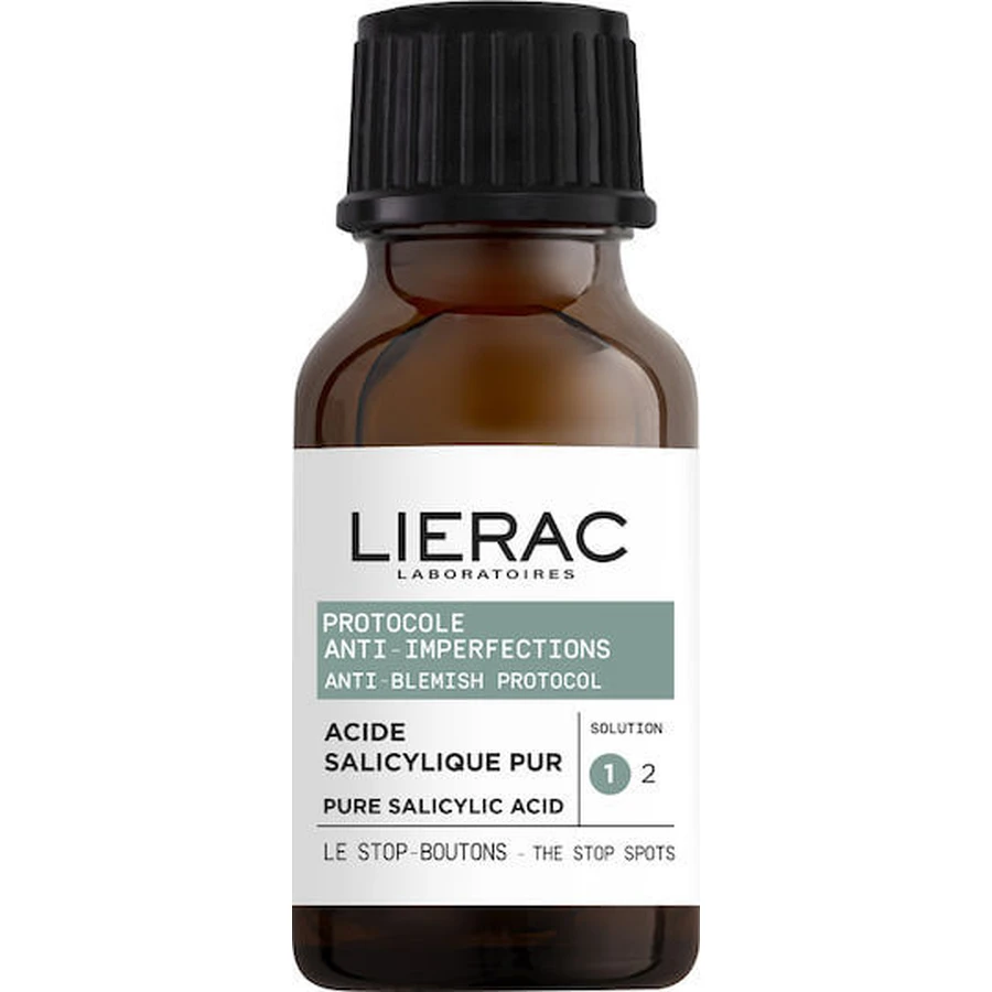 Lierac Protocole Solution 1 Verzachtend en Hydraterend Gezichtsserum met Salicylzuur voor Pigmentvlekken en Acne 15ml