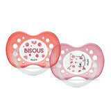 Set of 2 Anatomic Soothers for Girls, Funny Animals, Various Designs, +18 months, Dodie