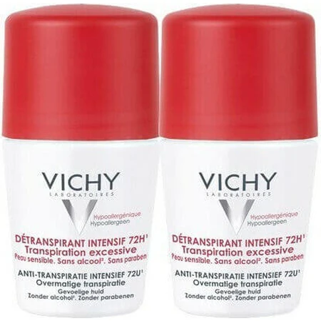 Vichy Stress Resist voor Overmatig Zweten Deodorant 72h Roll-On 2x50ml