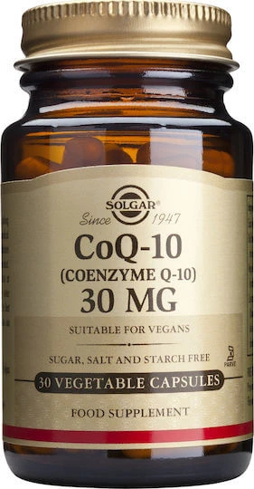 Solgar COQ-10 (Co-enzym Q-10) Glutenvrij 30mg 30 plantaardige capsules
