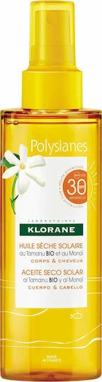 Klorane Polysianes Zonnebescherming Lichaamsolie SPF30 200ml
