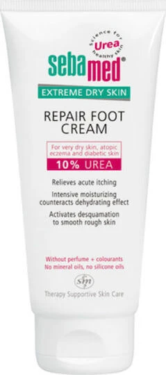 Sebamed Repair Voetcrème met 10% Urea Diabetische Voet Moisturiser 100ml
