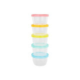 Set of 5 food storage containers, Badabulle