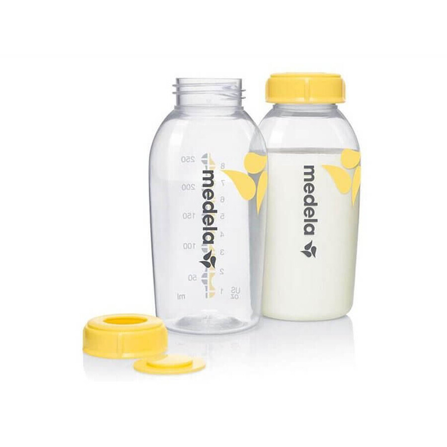 Milk collection bottle set, 2x250 ml, Medela