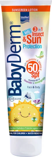 InterMed Babyderm Waterproof Kinderzonnebrandcrème Gezicht & Lichaam Emulsie SPF50 300ml